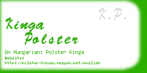 kinga polster business card